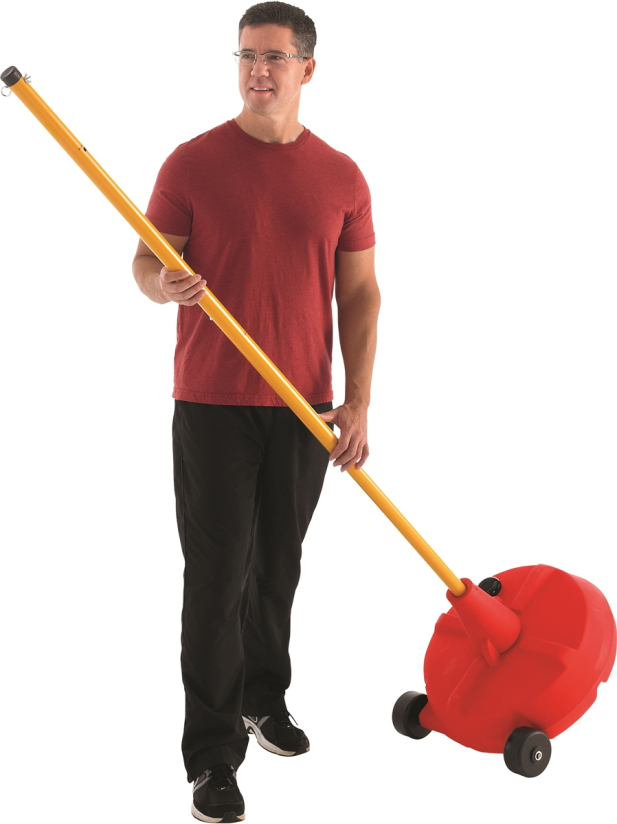 Base Jumbo rouge sur roues