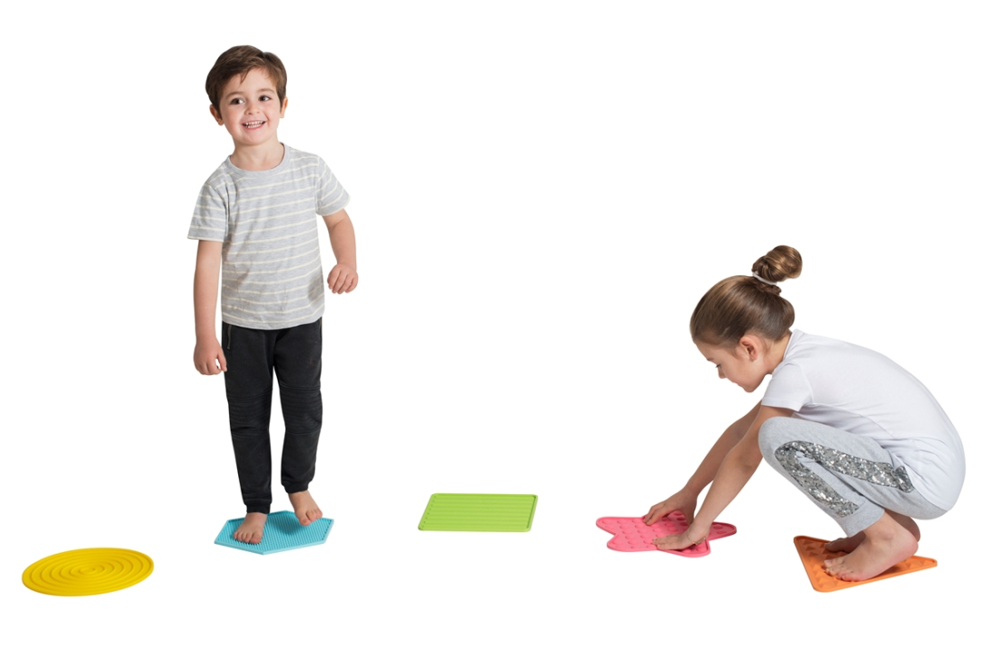 Lot de 5 tapis sensoriels texturés