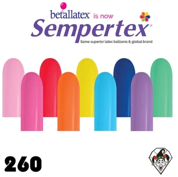 Sachet de 100 ballons à modeler Qualatex 260Q
