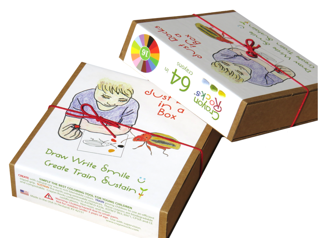 Boite de 64 crayons de cire Crayon Rocks