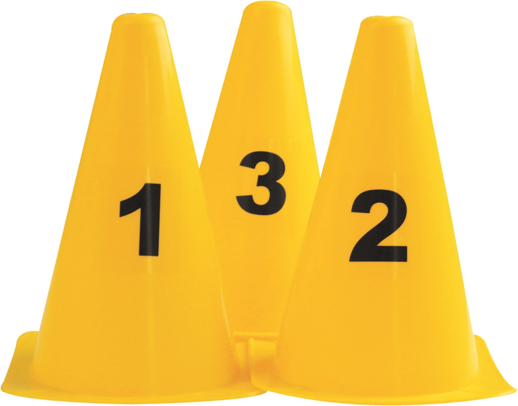Lot de 10 cônes numérotés