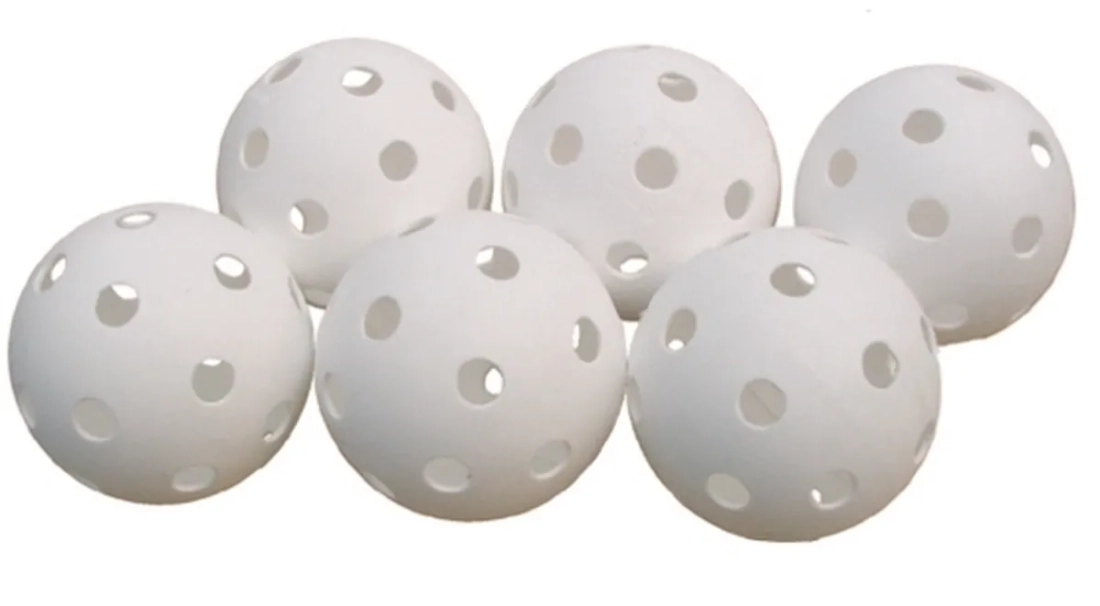 Lot de 6 balles de floorball/unihockey