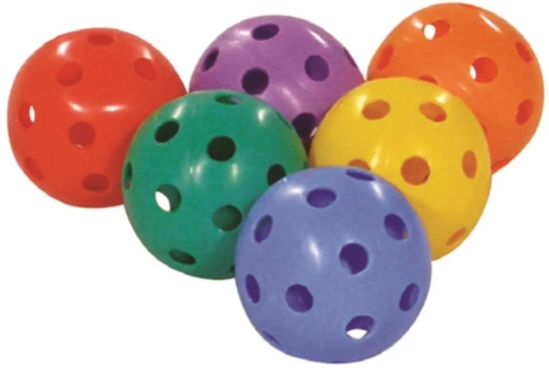 Lot de 6 balles de floorball/unihockey