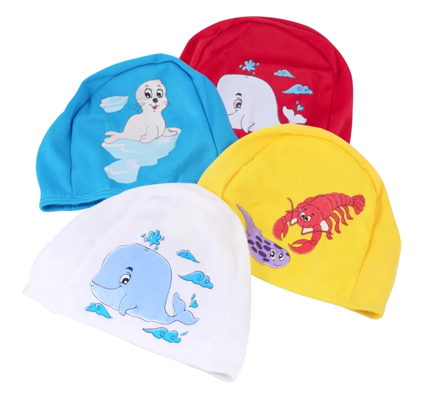 Bedrukte polyester kinder zwemmuts