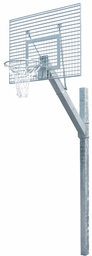 Basketbalinstallatie in roostervorm met kettingnet