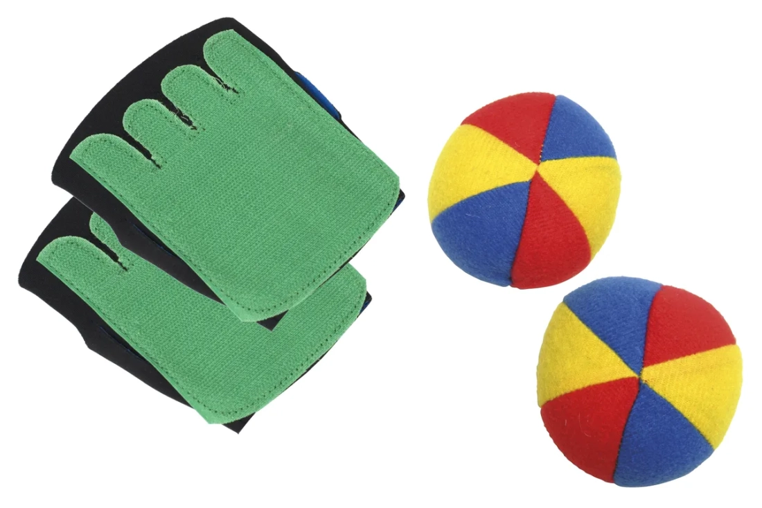 Velcro handschoenen en softballen