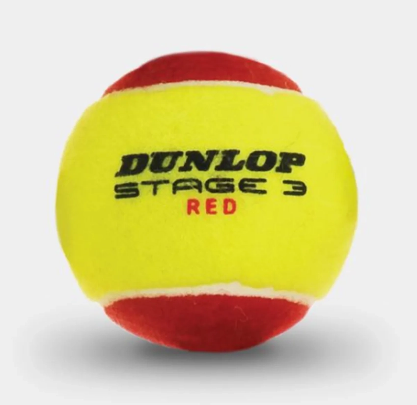 Lot de 12 balles de tennis DUNLOP Stage 3