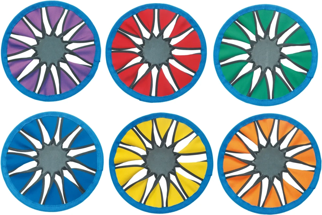 Set van 6 neopreen frisbees