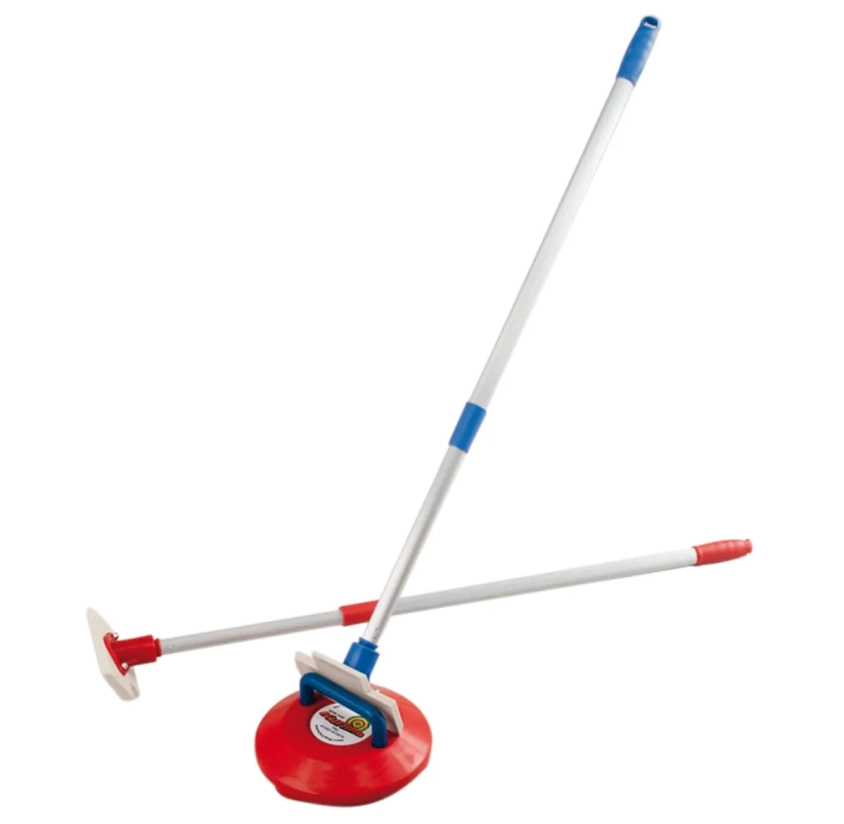 Paar Curlingduwstelen met telescopische steel