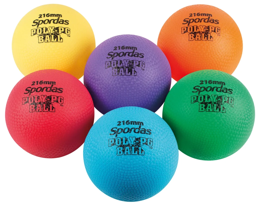 Lot de 6 poly-ballons colorés