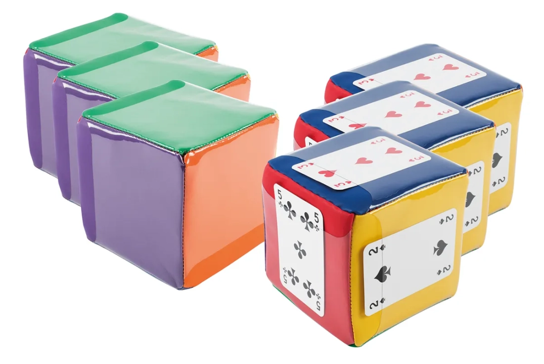 Lot de 6 dés créatifs 10cm