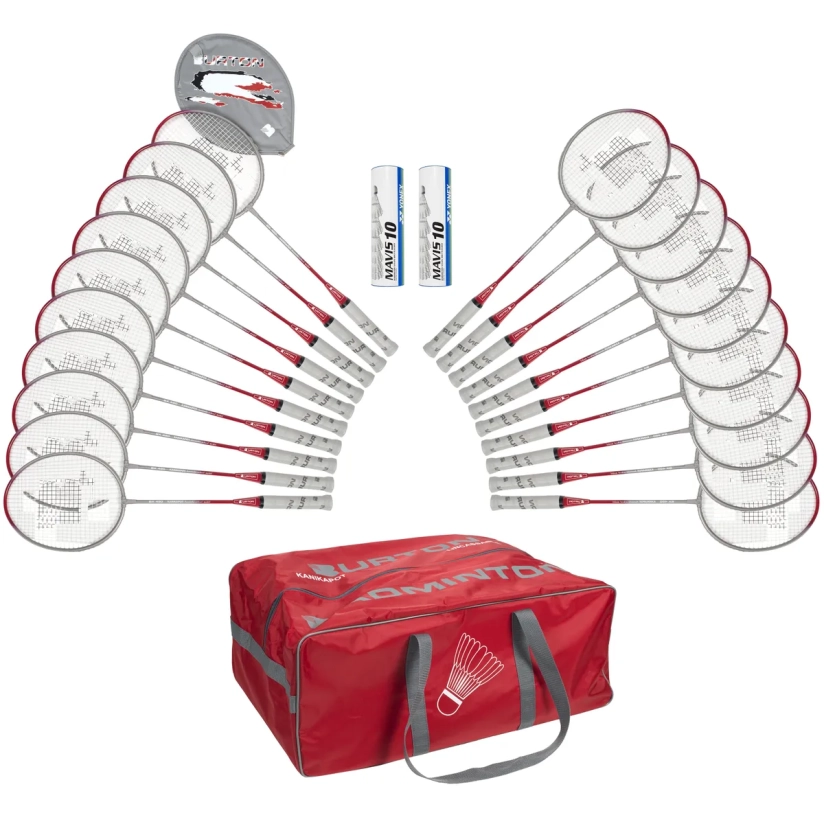 Set van 20 Burton badmintonrackets Kanikapot