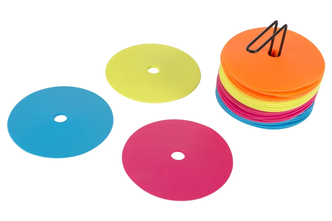 Set van 24 fluorescerende grondmarkeringen