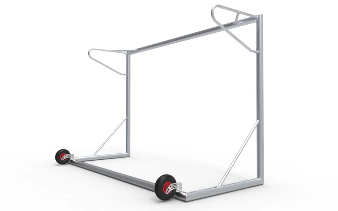 Roue de transport pour but de football transportable