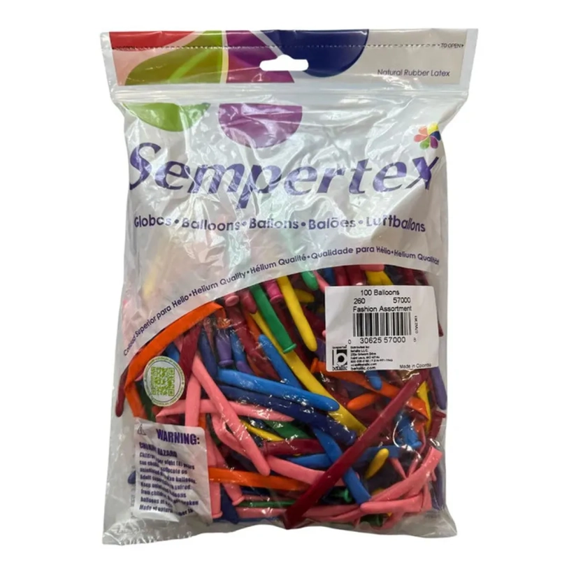 Sachet de 100 ballons à modeler Sempertex 260Q