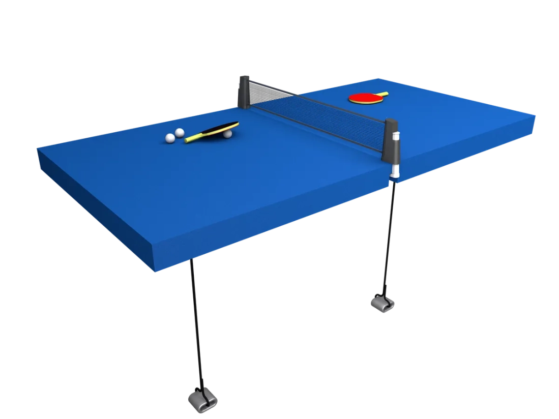 Drijvende pingpongtafel