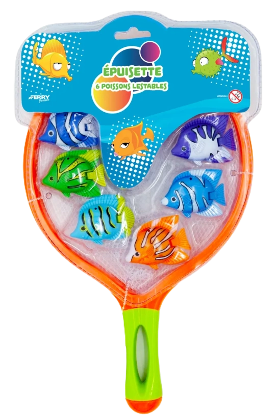 Schepnet en verzwaarde vissen
