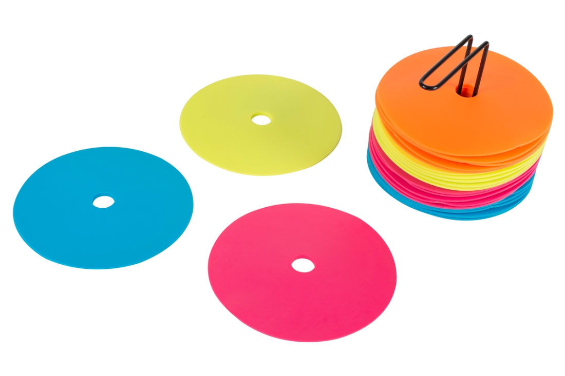 Lot de 24 marques au sol fluo