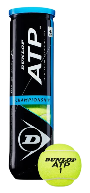 Tube de 4 balles de tennis DUNLOP ATP Championship
