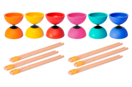 Kit de 6 Diabolos Circus JOJO Spinner avec baguettes