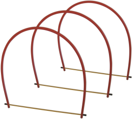 Lot de 3 demi-cerceaux