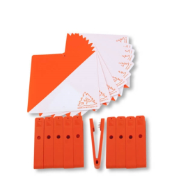 Lot de 10 balises en plastique 15x15cm avec 10 pinces