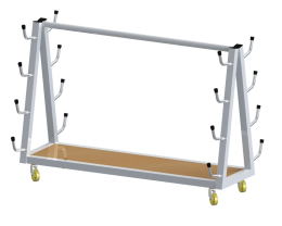 Chariot pour 4 paires de poteaux de volley
