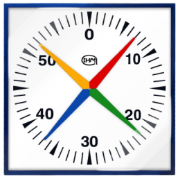 Horloge murale 4 aiguilles