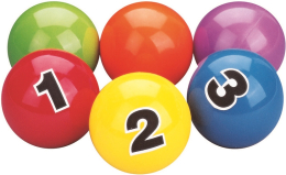 Lot de 6 balles à jongler numérotées