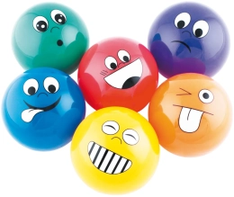 Set van 6 kleine gezichtsballen
