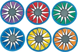 Set van 6 neopreen frisbees
