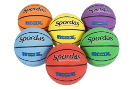 Lot de 6 ballons de basket Spordas Max couleur