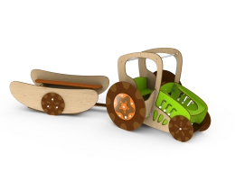 Tractor met aanhangwagen