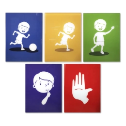 Lot de 5 panneaux signalétiques