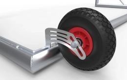Roue de transport pour but de football transportable