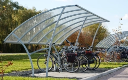 Fietsoverkapping Ligna Enkelzijdig – Basis 3 m