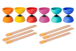 Kit de 6 Diabolos Circus JOJO Spinner avec baguettes