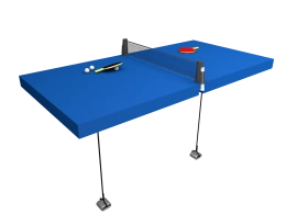 Drijvende pingpongtafel