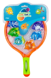 Epuisette et poissons lestés