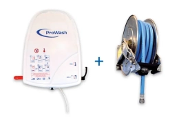 Hygiënecentrale 2 product + roestvrijstalen haspel + 20 m slang