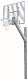 Basketbalinstallatie in roostervorm met kettingnet