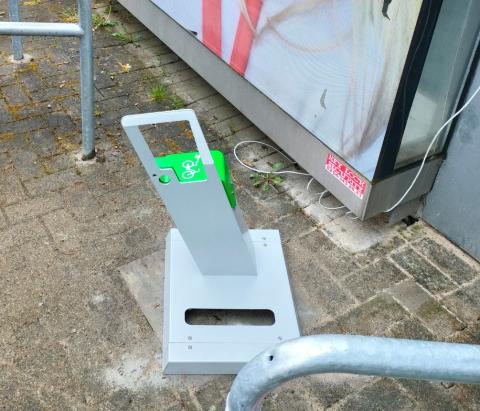 Borne de stationnement et de recharge pour VAE à Chaudfontaine