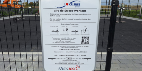 panneau sécurité fitness outdoor