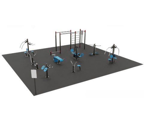 plan 3D zone fitness outdoor Idemasport